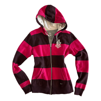 Nike striped zip hoodie Y2K