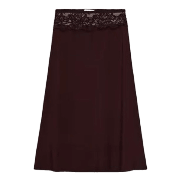 Brown midi skirt