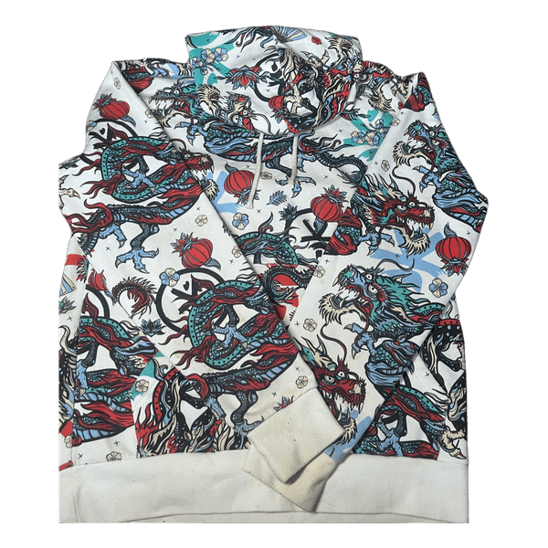 Cropp dragon print hoodie
