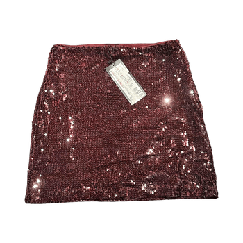 Viininpunainen punainen paljettihame