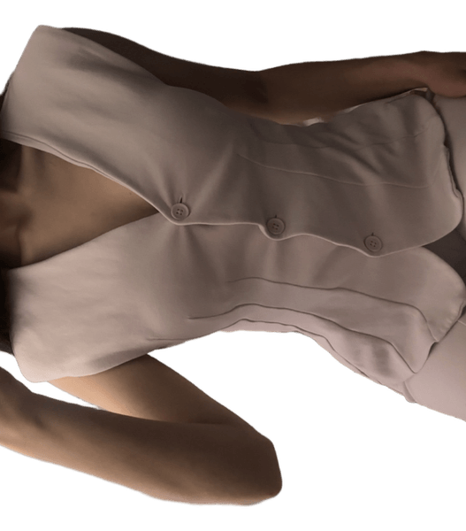 Beige tailored vest