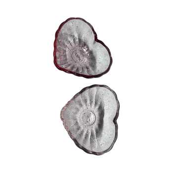 Sydänmuotoiset lasikulhot