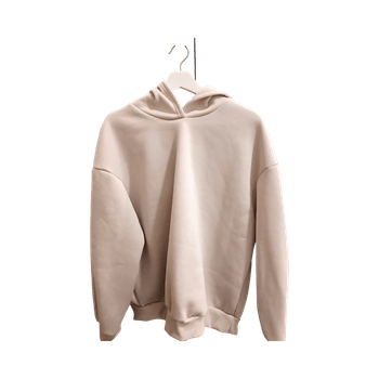 Hooded beige sweatshirt