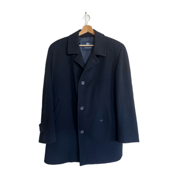 Burberry Black wool overcoat