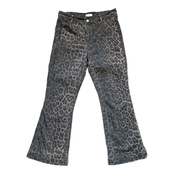 H&M leopard print jeans