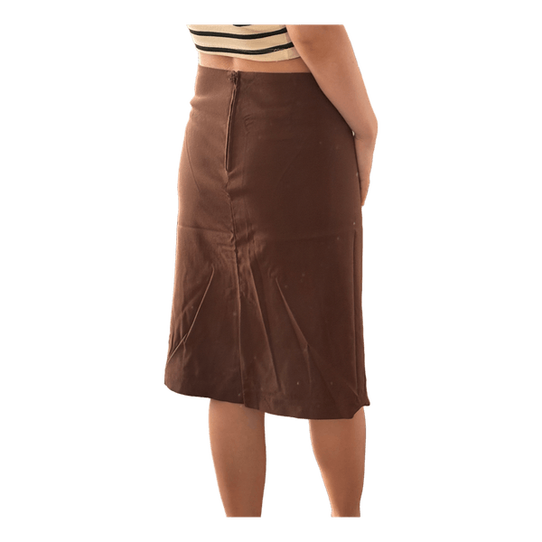 Brown midi skirt