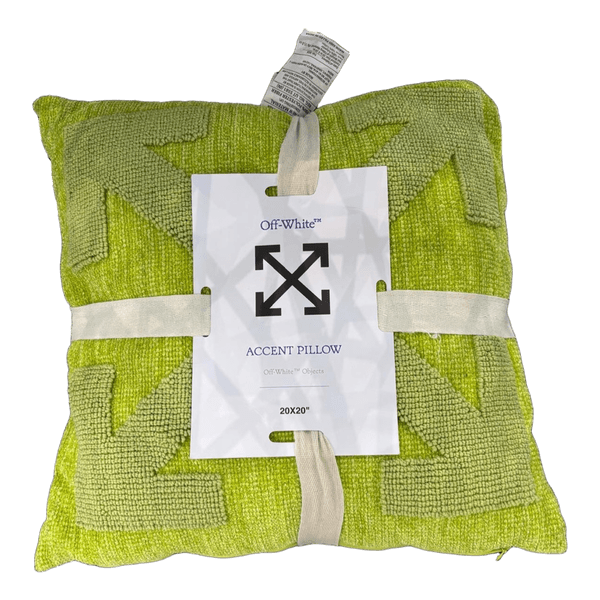 Off-White lime accent pillow