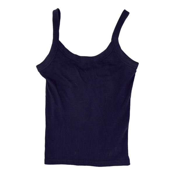 Blue ribbed tank top