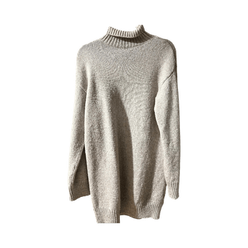 Beige turtleneck sweater