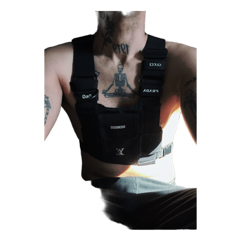 Black tactical chest rig