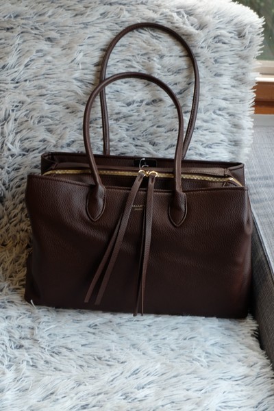 Brown tote bag