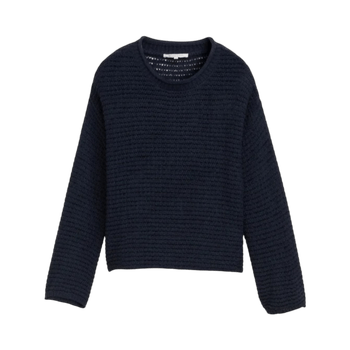Navy knitted sleeveless sweater
