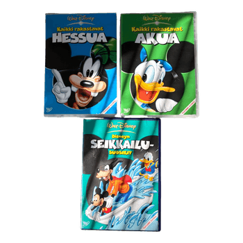 Kolme Disney DVD-elokuvaa