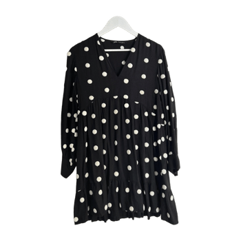 Zara Black Dress with White Dots / Size L 