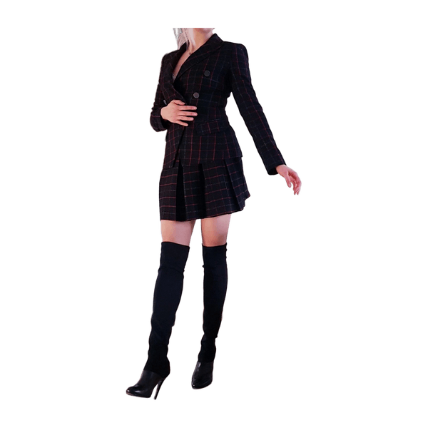 Motivi tartan blazer & skirt 