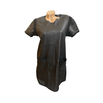 New Zara Black faux leather dress