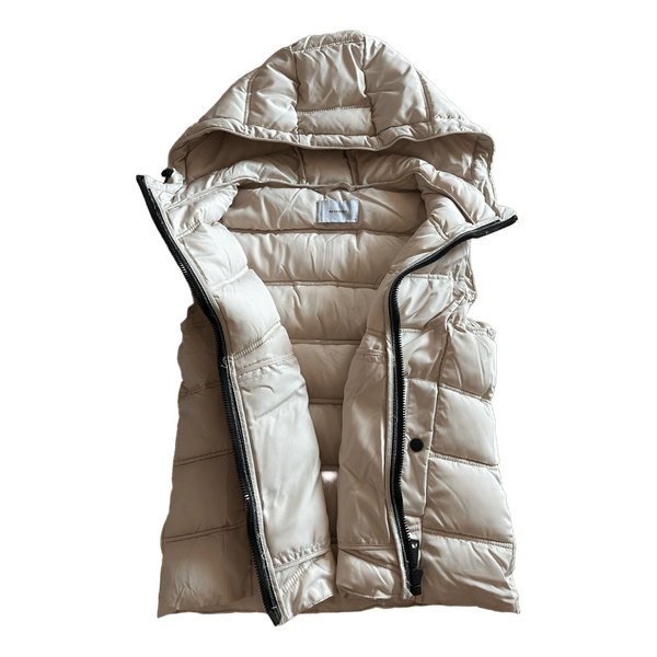 Beige puffer vest