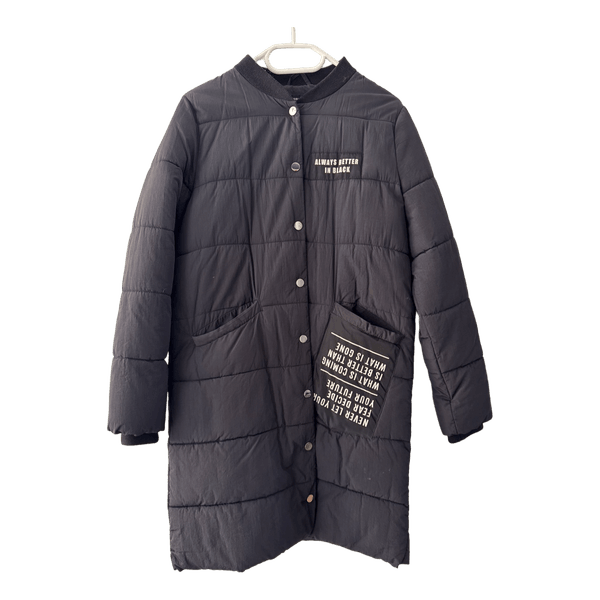 Black puffer coat