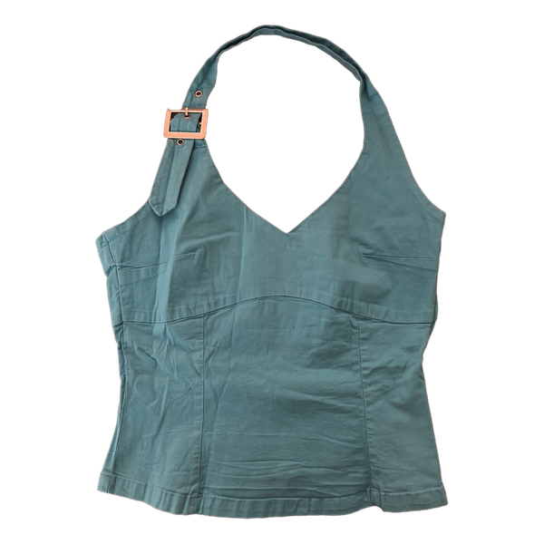 Teal halterneck top