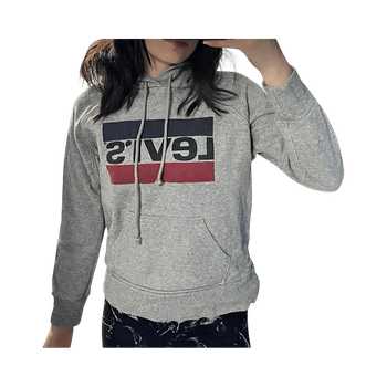 Grey logo hoodie