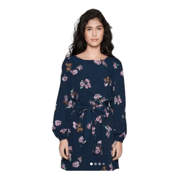 Vero Moda Floral navy long-sleeve dress