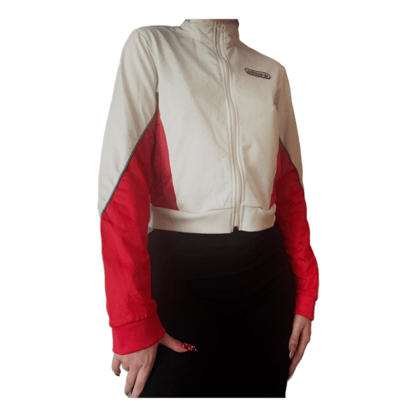 Adidas white red jacket