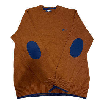 Brown jumper with patches