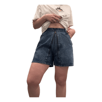 Vintage 90s Transformer Denim Skort (Fits S/ EU 36)