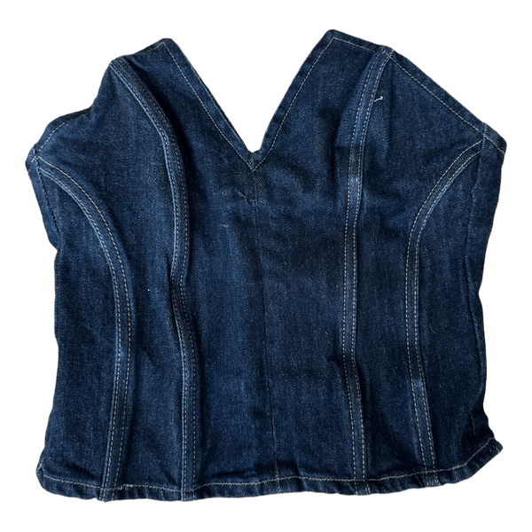 Blå denim korset