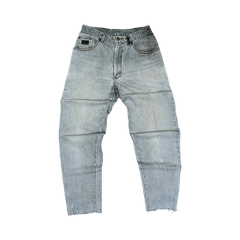 Light blue straight-leg jeans