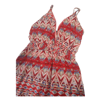 SM Woman Äitiysmekko / Maksimekko - Boho Punainen Kuosi - S