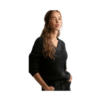 Mustanvärinen neulepusero