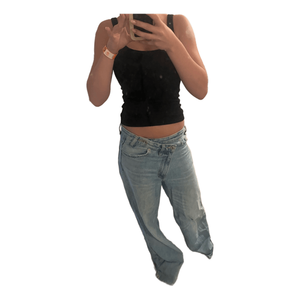 Lyseblå wide leg jeans