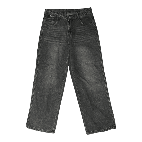 Black wide leg jeans