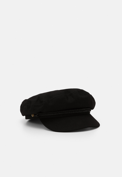 Black Herringbone Twill Beanie