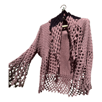 Brown knitted cardigan