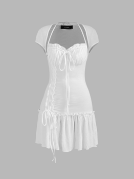 Ruffle Hem Mini Dress