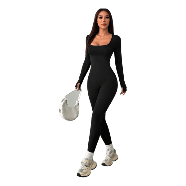 Black long sleeve jumpsuit