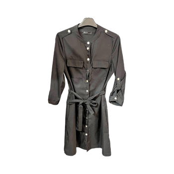 Black button-up dress