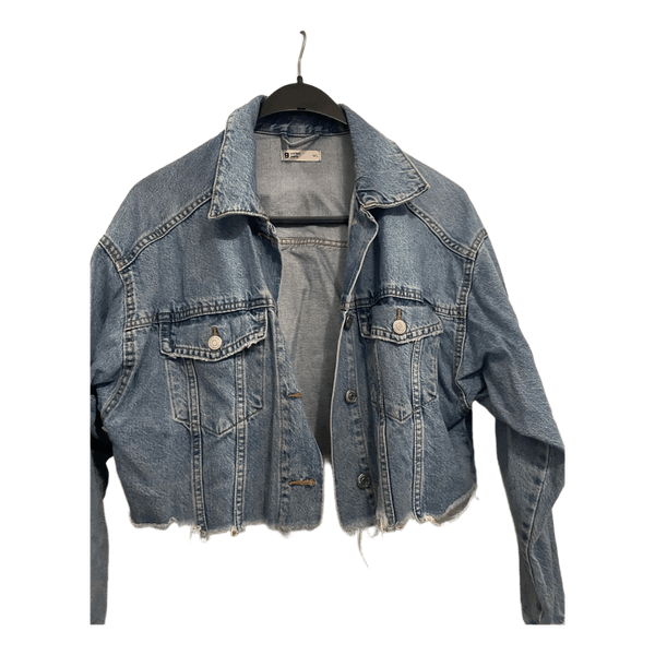 Cropped denimjakke