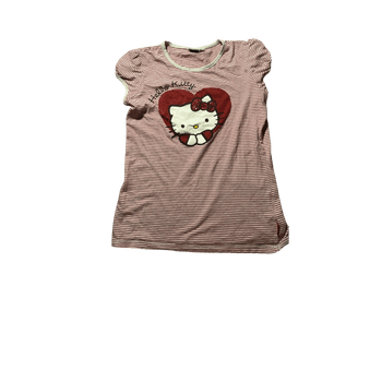 Striped hello kitty tee