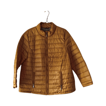 Mustard yellow puffer jacket