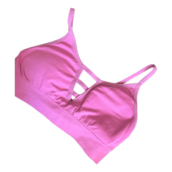Pink strappy bralette