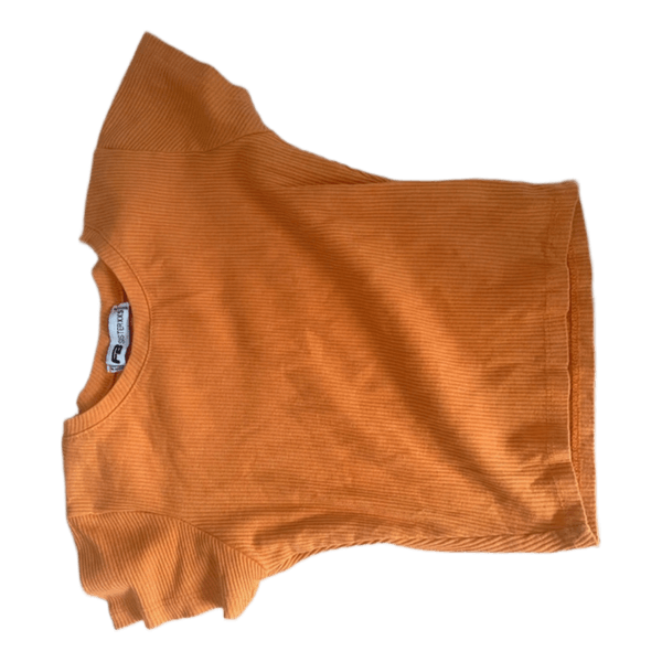 Orange ribbed t-shirt