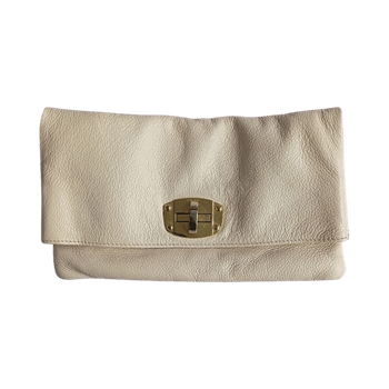 beige nahkainen clutch-laukku Miu Miu