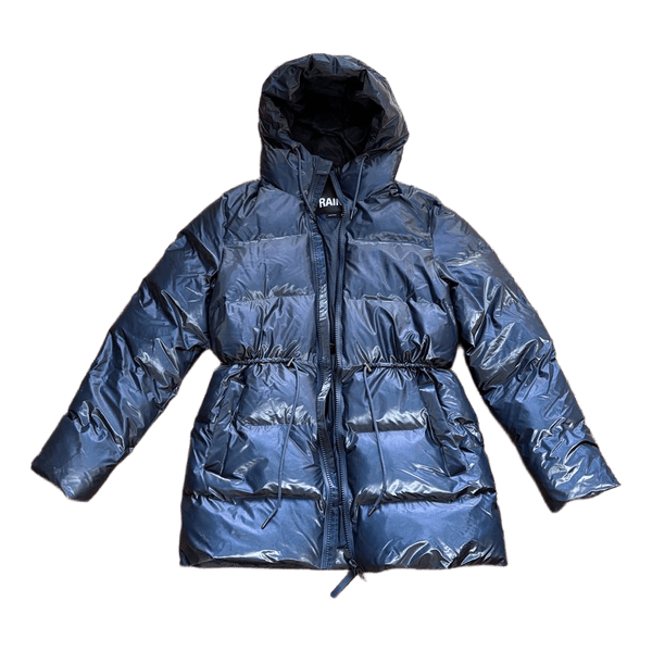 Rains blue puffer jacket