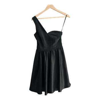 Black one-shoulder dress