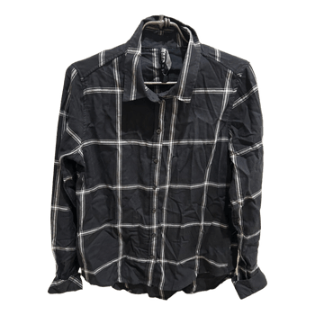 Black plaid long sleeve shirt