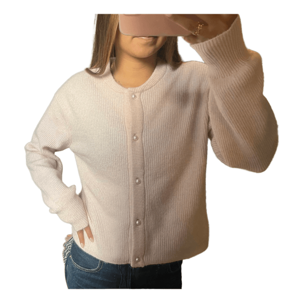 Lyserød strikket cardigan