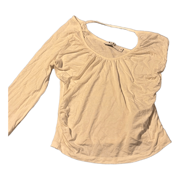 Hvid NA-KD asymmetrisk top oneshoulder